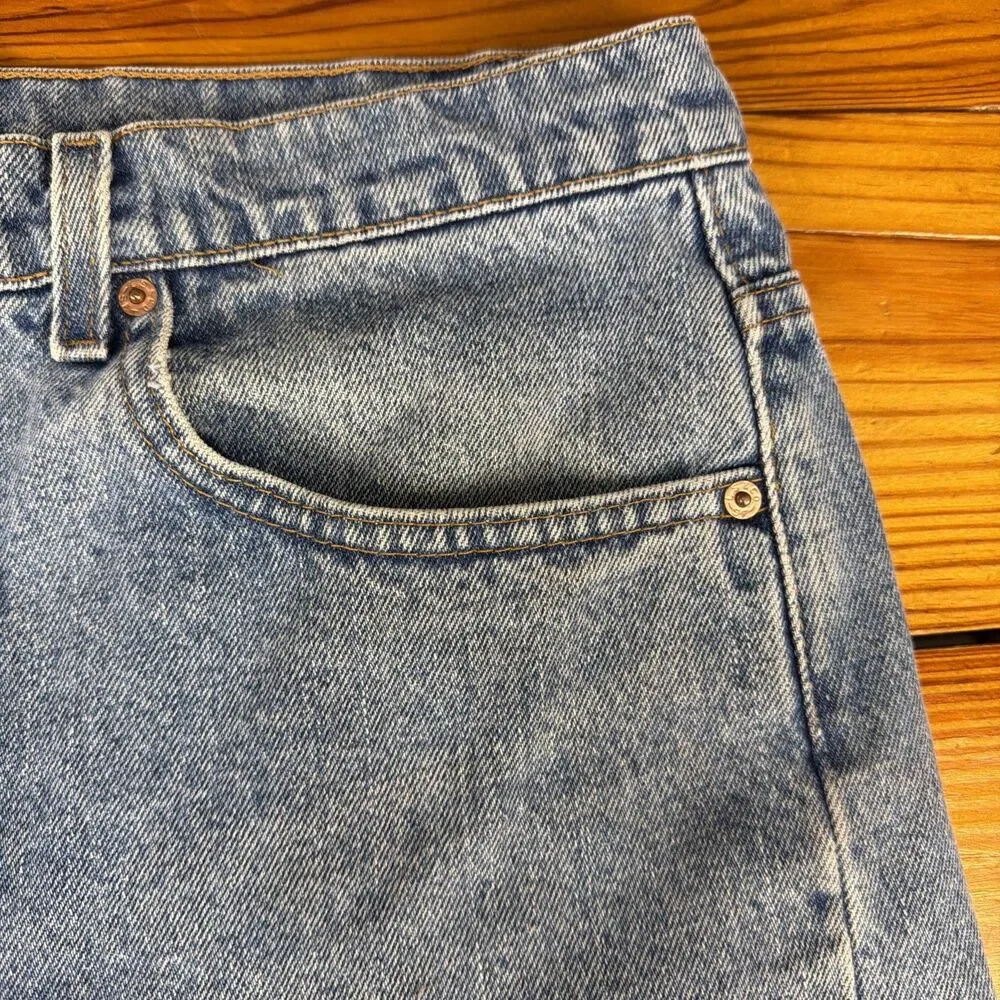 Vintage 1991 Levi's 505 Denim Jeans Men's Size 36x30 Black Bat Wing Made in USA